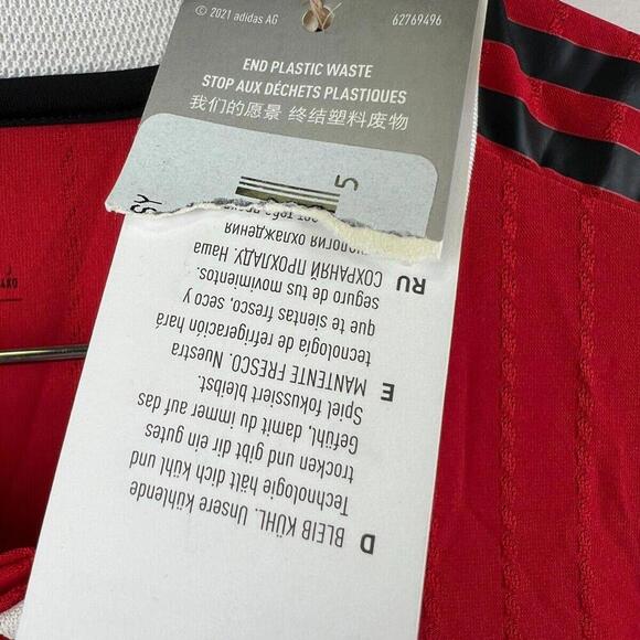 NWT Adidas Manchester United Home Men's Long Sleeve Jersey Polo 22/23 size XL - Picture 5 of 9